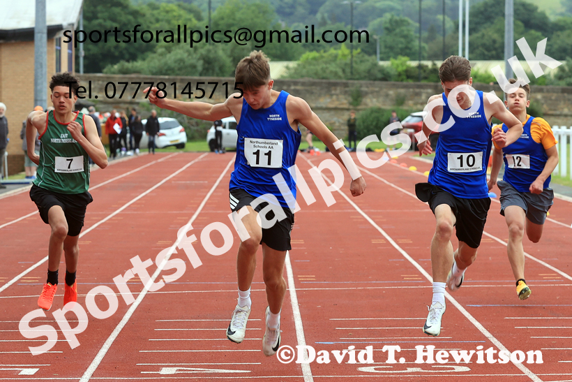 Sprints, 2026 Northumberland Schools Track and Field, Wentworth, Hexhan. Photo: David T. Hewitson/Sports for All Pics